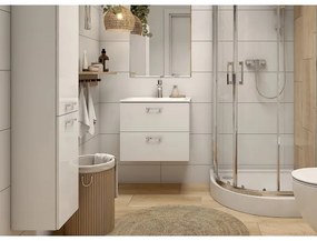 Cersanit S801-456 - NIKO 50x40 cm fali fürdőszobaszekrény mosdóval, fehér