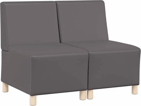 vidaXL Karfa Nélküli Modularis Kanapé Egység 2 pcs Szürke