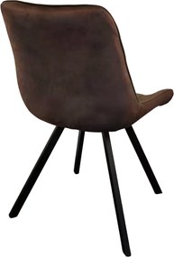 Étkezőszék, sötétbarna Velvet szövet/fekete, SAMIRA