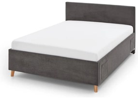 Antracitszürke ágyneműtartós gyerekágy 120x200 cm Cool – Meise Möbel