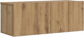 vidaXL kézműves tölgy színű szerelt fa fali TV-szekrény 80x30x30 cm