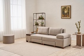3 személyes kanapéágy Perenna Linen - Krém