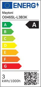 MAYTONI O046SL-L3B3K MANE Kültéri Falba Építhető Lámpa Fekete LED