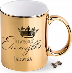 Arany Bögre Nyugdíjas Ajándék Nyugdíjasoknak Személyre Szabott Név