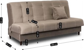 Zestaw 2x Wersalka Rozkładana LIMA Beżowa