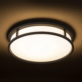RENDL GRANDE LED 35 stropní opálové sklo/černá 230V LED 24W IP44 3000K