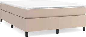 vidaXL cappuccino színű műbőr rugós ágy matraccal 140 x 190 cm