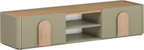 Amilio fiókos TV szekrény 170 cm - eukaliptusz / baltic dune tölgy / natúr tölgy fogantyúk
