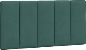 sötétzöld bársony fejtámla párna Hanko 100 cm