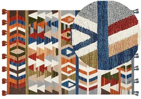 Színes kilim gyapjúszőnyeg 200 x 300 cm KAGHSI Beliani
