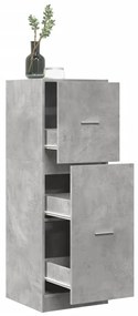 Betonszürke szerelt fa patikaszekrény 40 x 41 x 118 cm