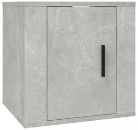 2 db betonszürke fali TV-szekrény 40x34,5x40 cm