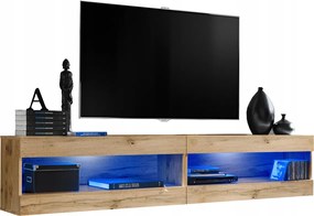 Rtv bútor szett Tivoli SET4 Wotan tölgy/Wotan tölgy, Kék Led