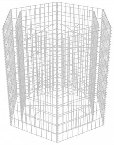 hatszögletű gabion magaságyás 100 x 90 x 100 cm