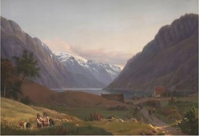 Fali fotótapéta Étkezőbe Hegyi panoráma 152x104 Ragasztó