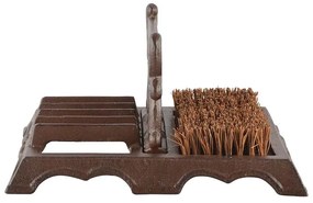 Öntöttvas sárkaparó, cipőtisztító kefével