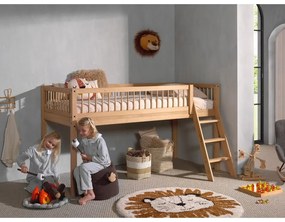 Natúr színű magasított tölgyfa gyerekágy 90x200 cm Forrest – Vipack