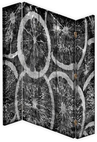 Gario Paraván Narancs szeletek fekete-fehérben Méret: 180 x 170 cm, Kivitelezés: Forgó paraván 360°