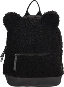 Fekete bolyhos gyerek hátizsák „Winnie”