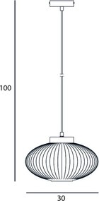 ITALUX PND-52376-1-BK GROSTE Egyágú Függesztett Lámpa Fém E27 IP20