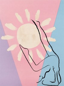 Fotótapéta flizelina Jóga Relaxáció Minimalizmus Nap Pasztell 184x254 +ragasztó