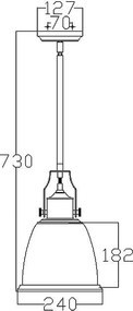 Feiss loft függeszték hobson idős réz elsfe-hobson-p-m-ab