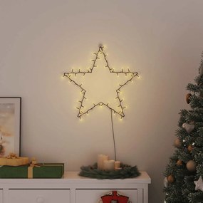 meleg fehér karácsonyi fények csillag sziluett 80 LED