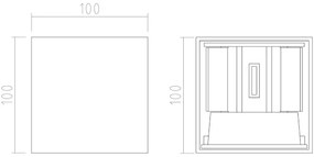 APLED - LED Kültéri fali lámpa CUBE 2xLED/3W/230V IP65