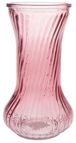 Vivian üvegváza, rózsaszín, 10 x 21 cm