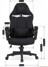 Gaming forgószék fekete színben. VIDAL