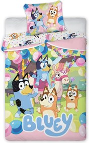 Bluey Magical Party gyerek, ovis ágyneműhuzat 100×135cm, 40×60 cm
