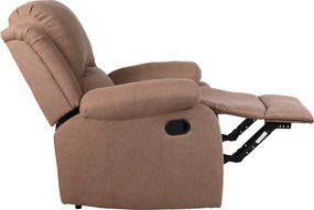 Állítható relaxáló fotel, barna szövet, ASKOY NEW