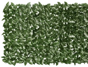 sötétzöld leveles erkélyparaván 500 x 100 cm