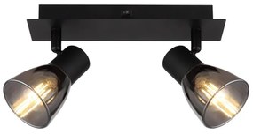 Globo 54307-2 - Fali spotlámpa CLAUDE 2xE14/40W/230V fekete