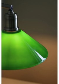 Zöld-sárgaréz színű asztali lámpa üveg búrával (magasság 49 cm) Vela – Markslöjd