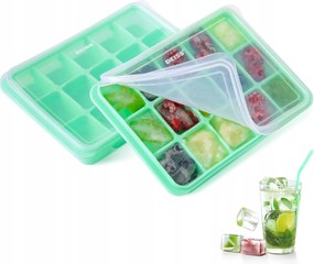 Deiss Pro Szilikon jégkocka forma nagy méretű jégkockákhoz, jégkockatartó, 2 db-os szett