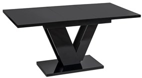 Bővíthető Étkezőasztal Magasfényű Fekete Színben. CLARK 120-160 cm