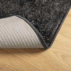 ISTAN antracitszürke hosszú szálú fényes szőnyeg 100 x 200 cm