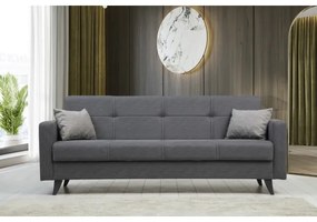 Háromüléses kihúzható kanapé KORFU sötétszürke