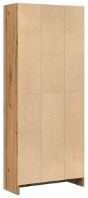 kézműves tölgy szerelt fa könyvespolc 60 x 24 x 143 cm