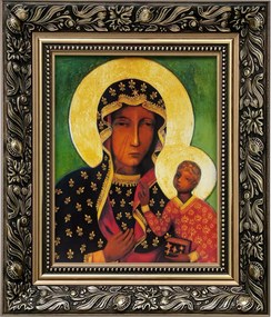 Vászonkép 35x30 Szűz Mária Arany Díszített Keret