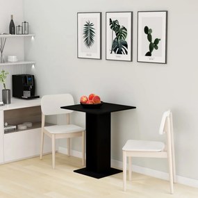 Fekete forgácslap bisztróasztal 60 x 60 x 75 cm