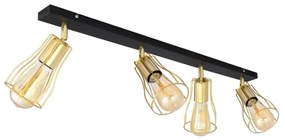 Spotlámpa TUBE 4xE27/15W/230V arany/fekete