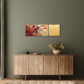 Kép - Virágzó fa (órával) (90x30 cm)