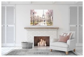 Canvas Watercolor Paris Melancholy fali kép, 85 x 113 cm - Styler