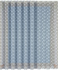 34563 Kész Függöny Szalagon Virágokkal 400x160