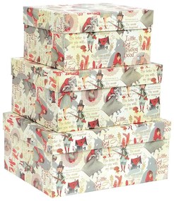 Ajándékdoboz készlet 3 db-os Little Red Riding Hood – Kartos