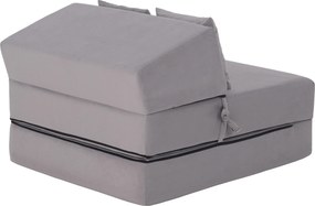 Összecsukható matrac/fotel, 2v1, világosszürke, PELOS