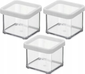 Rotho 3 Db-os Ételtároló Szett Ömlesztett Árukhoz 0,5L Fehér Loft