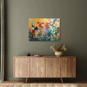 Üveg kép - Absztrakt festmény a természetről (70x50 cm)